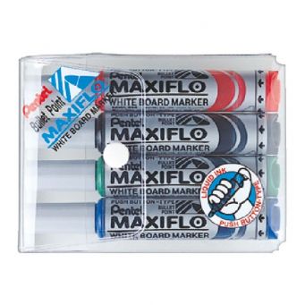 Pentel Maxiflo WB Marker Blt Wlt=4Pc