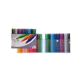 Pentel Color Pens Fibre Tip Set=36Col