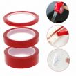 9mm Clear, Polyester Double Sided Tape With Red Liner