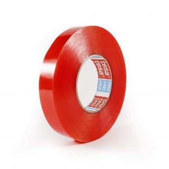19mm Clear, Polyester Double Sided Tape With Red Liner