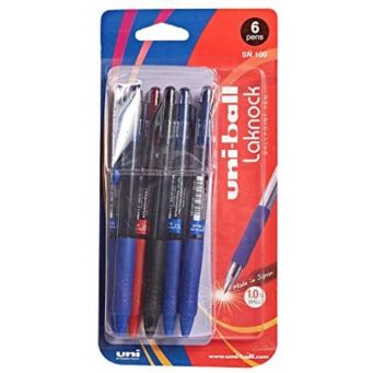 Uni-Ball Ball Pen Laknock 1 Pack 6pcs Blue