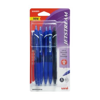 Uni-Ball Jetstream Colors 0.7mm Retractable Ballpoint 1 Pack 6 Psc