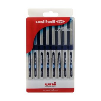 Uni-Ball EYE Roller Pen 1pack 8 Pcs (6+2) Blue