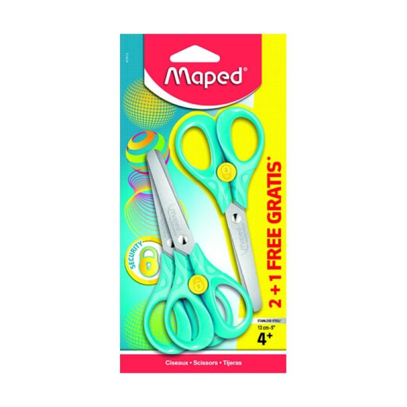 Maped Scissor 13cm Reflex Kid 3pcs