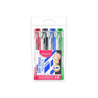 Maped Whiteboard Marker Bullet Asstd.Pack 4 Color
