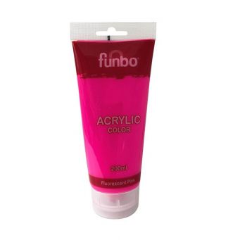 Funbo Acrylic Tube 200ml 010 Fluorecent Pink