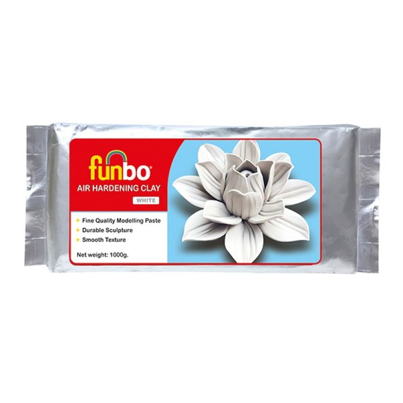 Funbo Air Hardening Clay 1000 Gms White