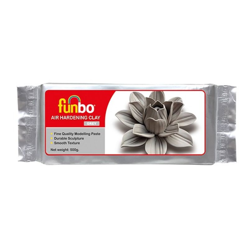 Funbo Air Hardening Clay 500 Gms Grey