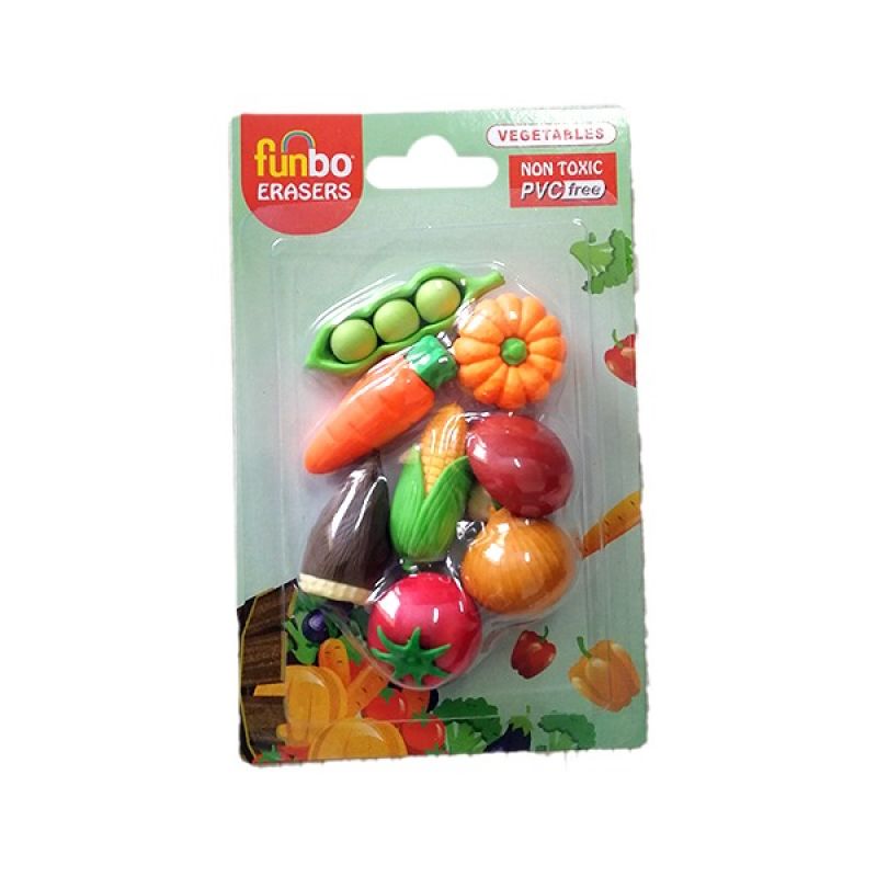 Funbo 3D Eraser In Blister Pack-Vegetable