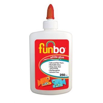 Funbo White Glue 250 Ml Box= 12