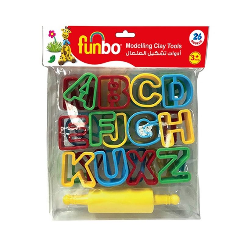 Funbo Modelling Clay Tools 26 Alphabetic Letters + 1Roller