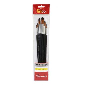 Funbo Brush Multi Purpose Long Round Set # 2,4,6,8,10,12