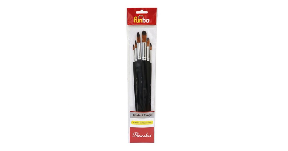 Funbo Brush Multi Purpose Long Round Set # 2,4,6,8,10,12 | sandhai.ae