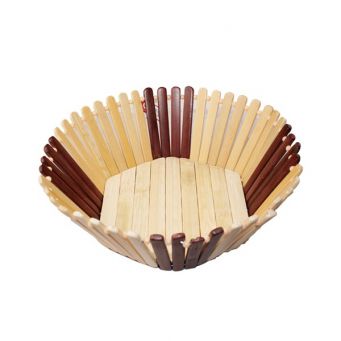 Easy Cook Wooden Fruit Basket-25cm