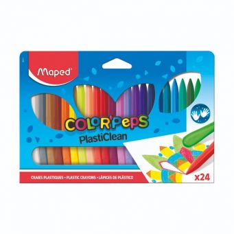Maped Color Peps Plastic Clean Crayon 24 Color