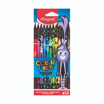 Maped Color Pencils Black Monster 12 Colors