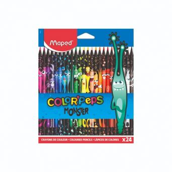 Maped Color Pencils Black Monster 24 Colors
