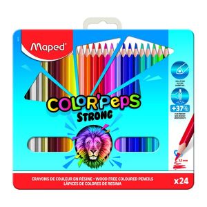 Maped Color Pencils Strong Metal Box 24 Colors