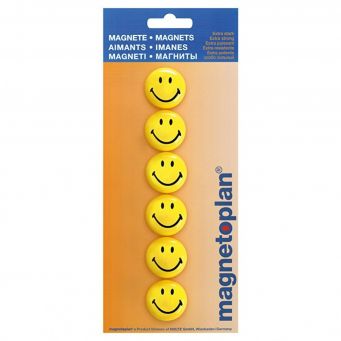 Magnetoplan Magnetic Smileys 30mm 6pcs