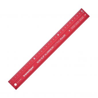 Magnetoplan Transotype Aluminium Cutting Ruler 30cm