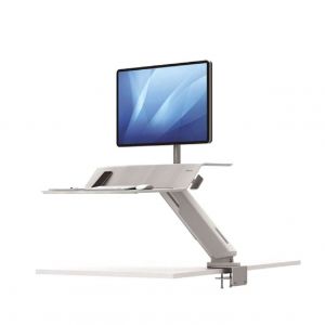 Fellowes Model Lotus RT Sit & Stand Workstation (For Single Monitor) Gray/Black
