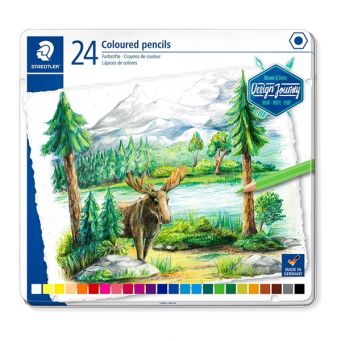 Staedtler Coloured Pencil Permanent Metal Box 24col