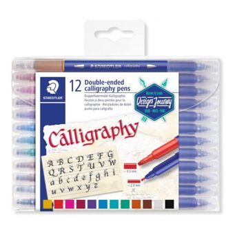 Staedtler Calligraphy Pen Double End Set=12col