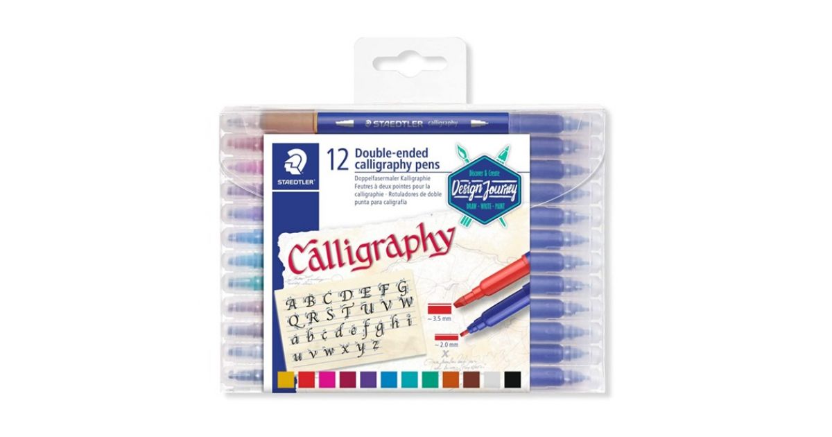 Staedtler Calligraphy Pen Double end Set=12col sandhai.ae