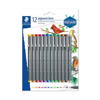 Staedtler Pigment Liner 0.5mm Set 12col