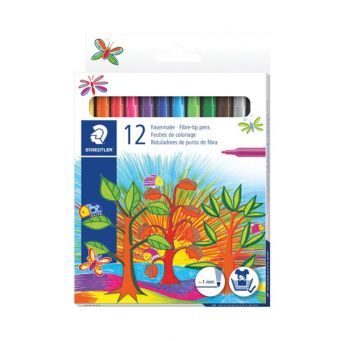 Staedtler Fiber Tip Pen Cardboard Set-12col