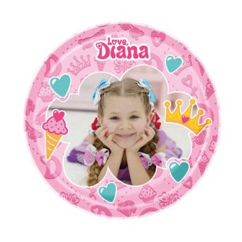 Love, Diana Melamine Plate