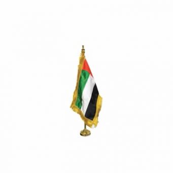 UAE Table Flag 16X29 cm Gold pole