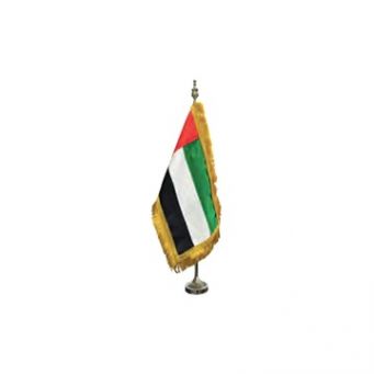 UAE Table Flag 16X29 cm Silver pole