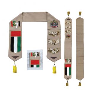 UAE National Day Spun Scarf 15X160 cm - 12 pcs