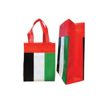 UAE Flag Non Woven Bag Laminated 20X30 cm - 12 pcs