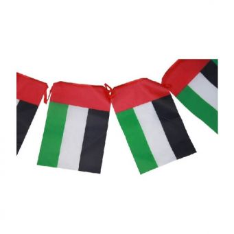 UAE National Day Bunting Flag 3 meter - 12 pcs