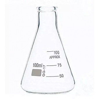 Borosilicate glass conical flask with narrow mouth 100ml