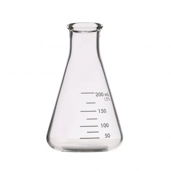 Borosilicate glass conical flask with narrow mouth 200ml
