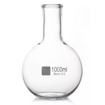 Borosilicate Glass Flat Bottom Long Narrow Neck Boiling Flask 1000ml
