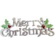 Silver Merry Christmas Signs, Decorative Hanging Signs