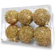 6 Pieces Gold Flaky Foil Tinsel Design, Christmas Ball Pendant