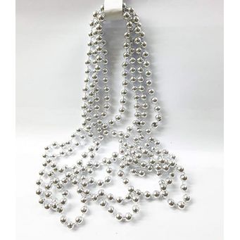 Silver Pearl Beads Chain Pearl String Christmas Ornament