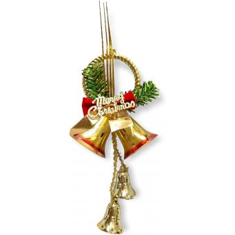 Gold Christmas Bell Garland Christmas Tree Hanging Pendant Bell