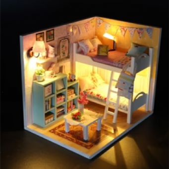 Birthday Gift 3D Wooden Doll House Miniature Toy - Cheryls Room