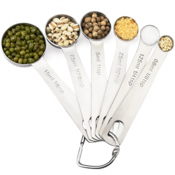 Stainless steel measuring spoon