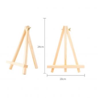 Mini wooden art triangle easel kids Desk Stand 