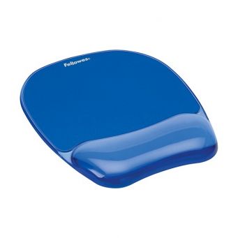 Fellowes Crystal Gel Mouse Wrist Support - Blue 