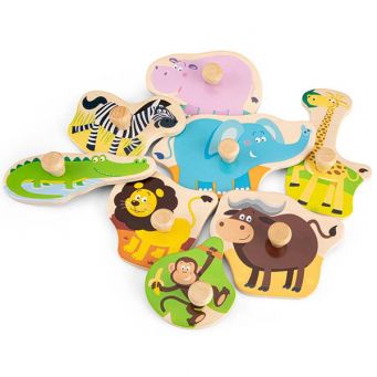 Peg Puzzle - Safari - 8 pieces