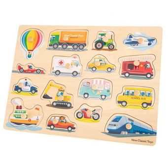 Peg Puzzle - Transport - 16 pieces