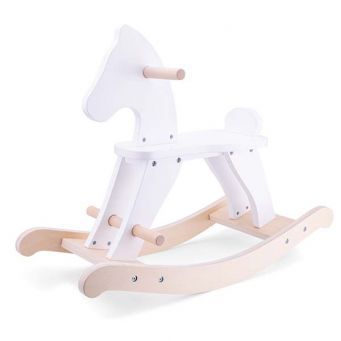 Wooden Rocking Horse - White